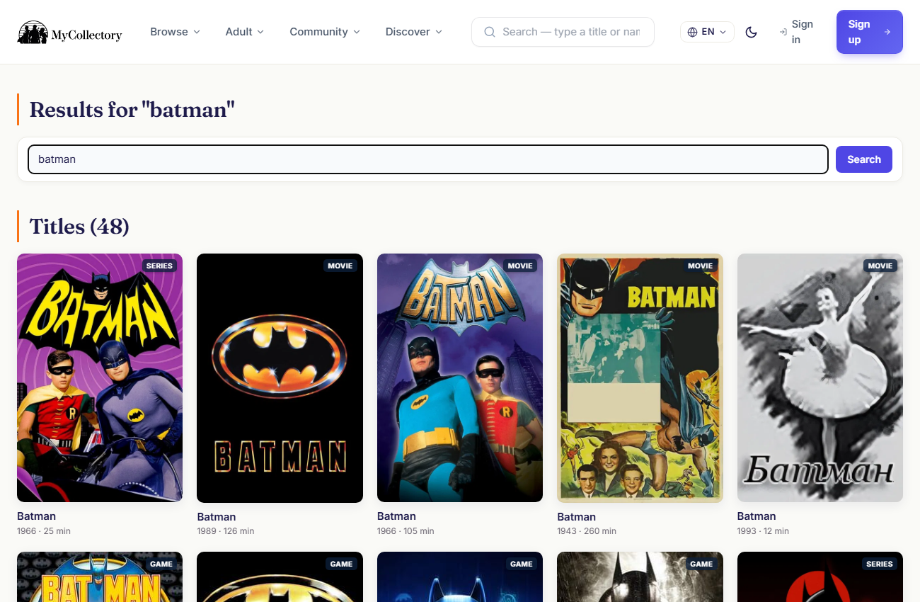 Sharper search: exact titles rank first, with faster results.